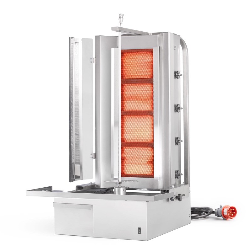Elektrikli alt motorlu döner makina (%40 daha hızlı pişirme)